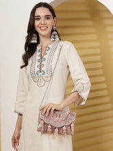 Boho Abstract Embellished Satin Sling Bag